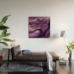 Glamour Purple Bohemian Watercolor Marble With Glitter Veins Wood Wall Art Gallery Image 2