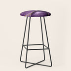 Glamour Purple Bohemian Watercolor Marble With Glitter Veins Stool Gallery Image 1
