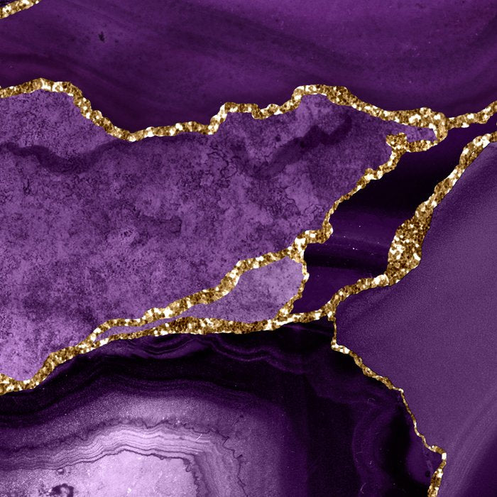 Glamour Purple Bohemian Watercolor Marble With Glitter Veins Coffee Mug Gallery Image 2