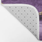 Glamour Purple Bohemian Watercolor Marble With Glitter Veins Bath Mat Gallery Image 2