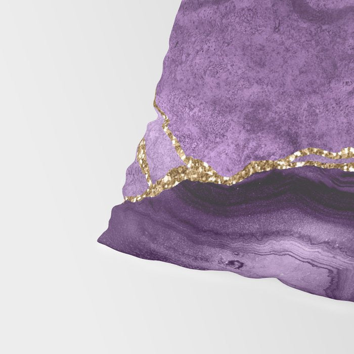 Glamour Purple Bohemian Watercolor Marble With Glitter Veins Pillow Sham Gallery Image 4