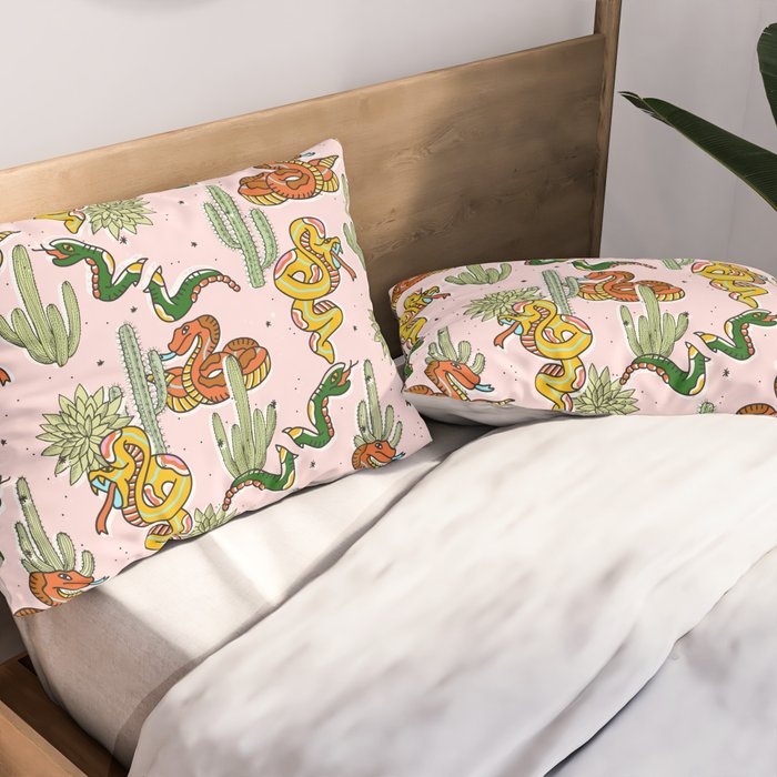 Join Or Die #illustration #wildlife #pattern Pillow Sham Gallery Image 2