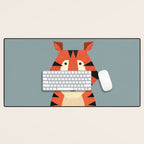Whimsy Tiger Desk Mat Gallery Image 1
