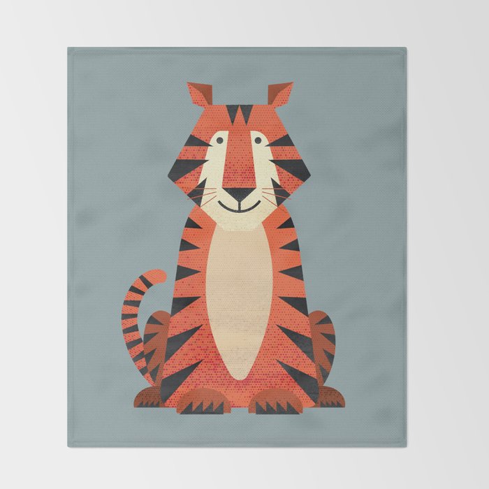 Whimsy Tiger Throw Blanket Gallery Image 2