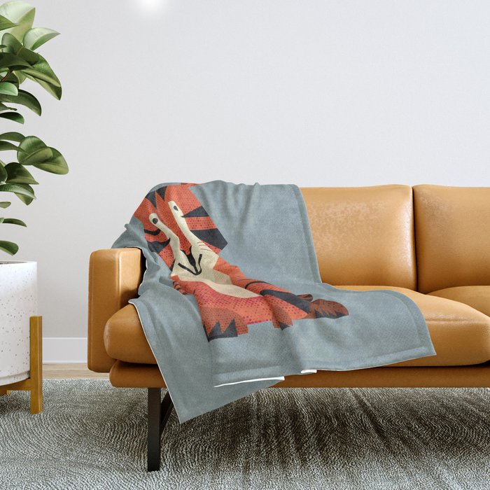 Whimsy Tiger Throw Blanket Gallery Image 1