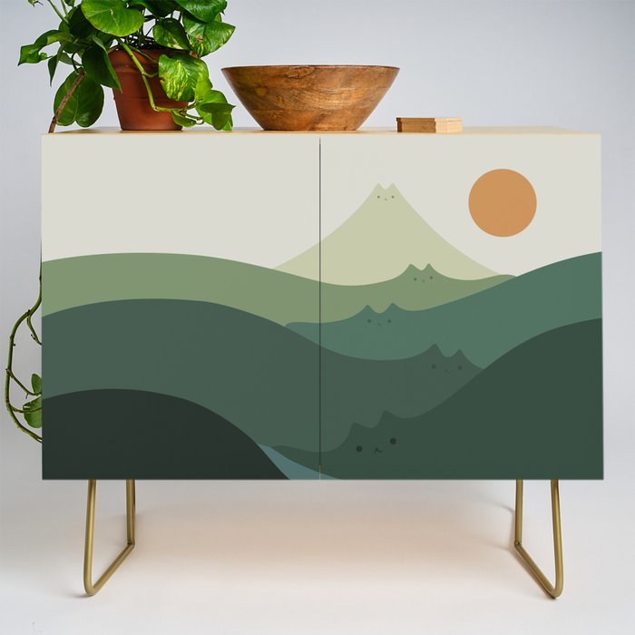 Cat Landscape 87B (Meowvelous Nature) Credenza Gallery Image 1