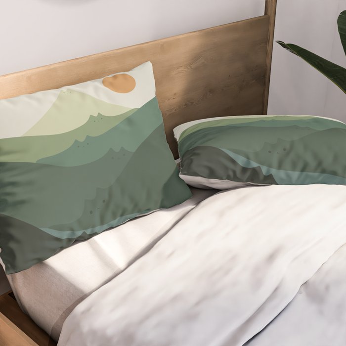 Cat Landscape 87B (Meowvelous Nature) Pillow Sham Gallery Image 2
