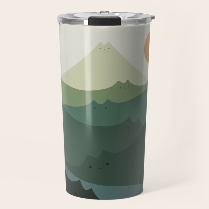 Cat Landscape 87B (Meowvelous Nature) Travel Mug Gallery Image 1