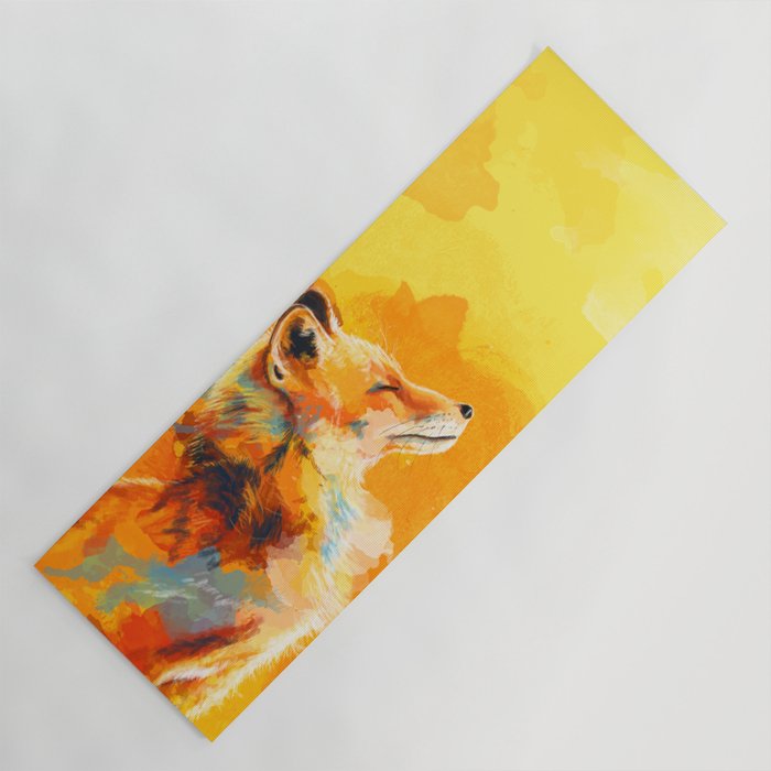 Blissful Light - Fox portrait Yoga Mat Gallery Image 1