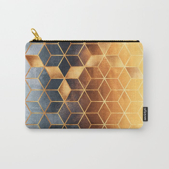 Golden Gradient Cubes Carry All Pouch Gallery Image 1