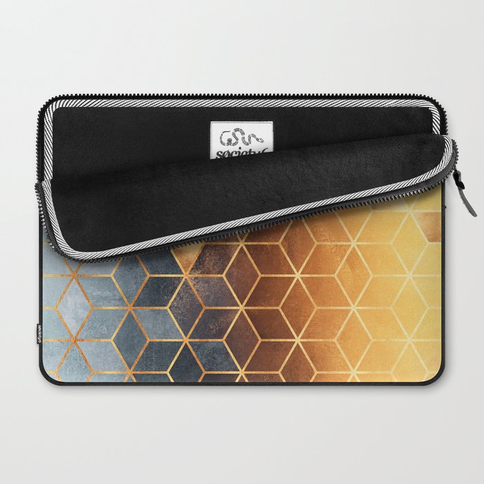 Golden Gradient Cubes Laptop Sleeve Gallery Image 2