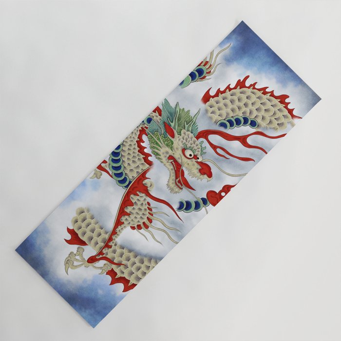 Dragon in the Cloud : Minhwa-Korean traditional/folk art Yoga Mat Gallery Image 1