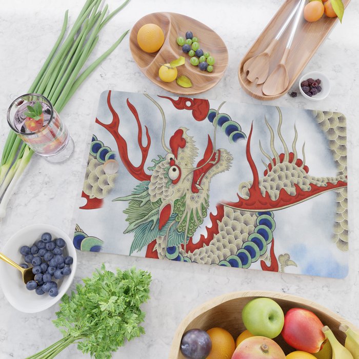 Dragon in the Cloud : Minhwa-Korean traditional/folk art Cutting Board Gallery Image 2