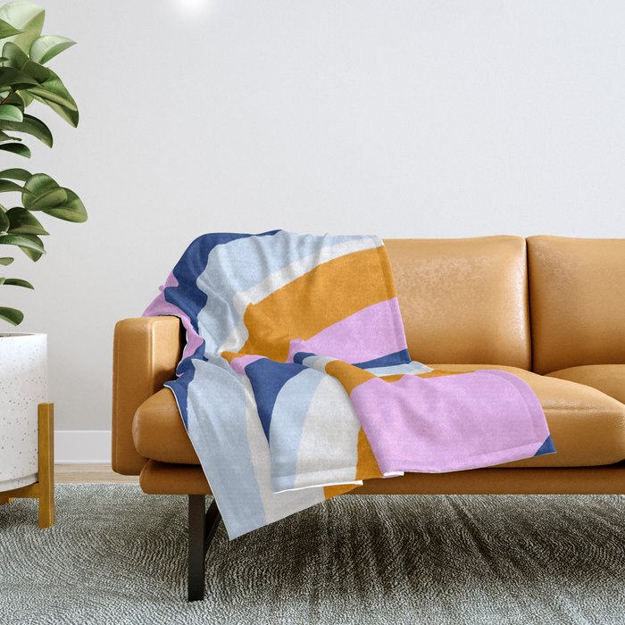 canyon stripes Throw Blanket Gallery Image 1