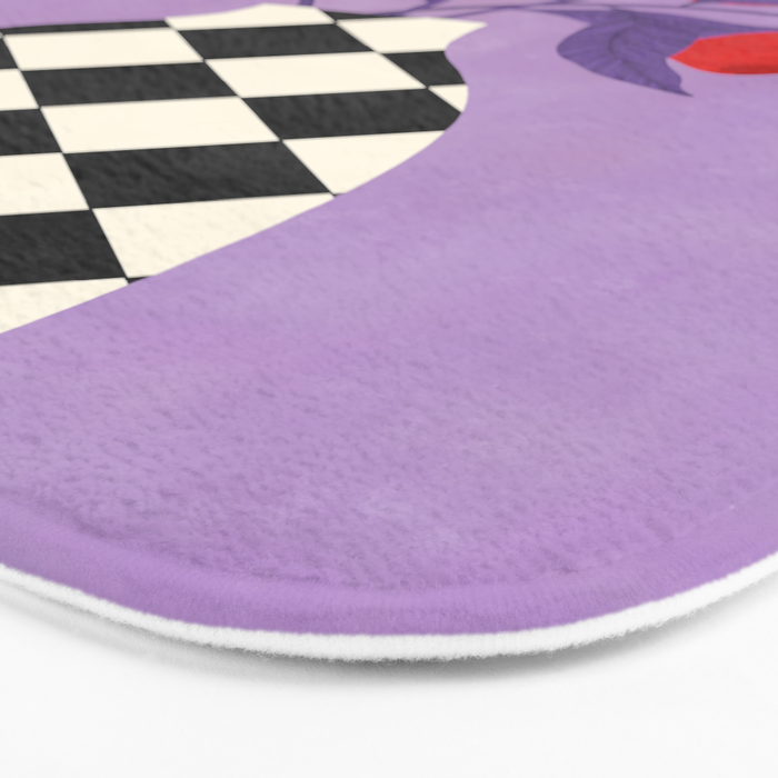 Poppies and vase of squares and diamonds Bath Mat Gallery Image 3