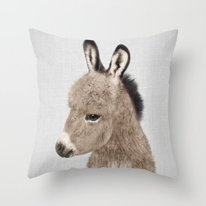 Donkey - Colorful Throw Pillow Gallery Image 6