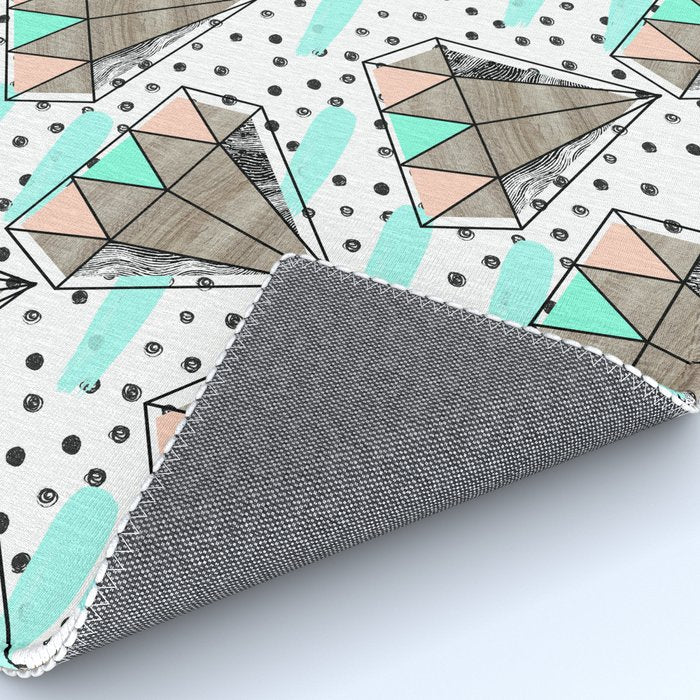Colored diamonds and texture A Rug Gallery Image 4