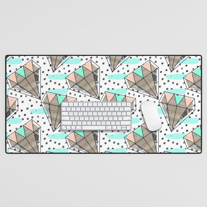Colored diamonds and texture A Desk Mat Gallery Image 1