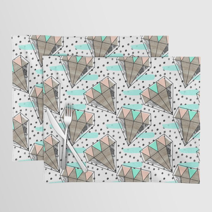 Colored diamonds and texture A Placemat Gallery Image 1