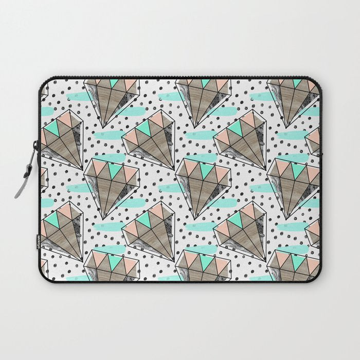 Colored diamonds and texture A Laptop Sleeve Gallery Image 1