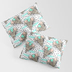 Colored diamonds and texture A Pillow Sham Gallery Image 3