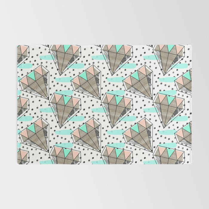 Colored diamonds and texture A Rug Gallery Image 2