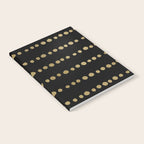Boho Mudcloth Dots Pattern, Black and Gold Notebook Gallery Image 2
