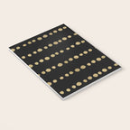 Boho Mudcloth Dots Pattern, Black and Gold Notebook Gallery Image 3