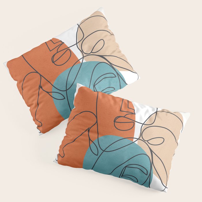Abstract Faces 28 Pillow Sham Gallery Image 1