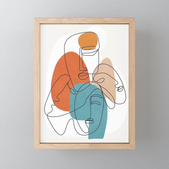 Abstract Faces 28 Mini Art Print Gallery Image 1