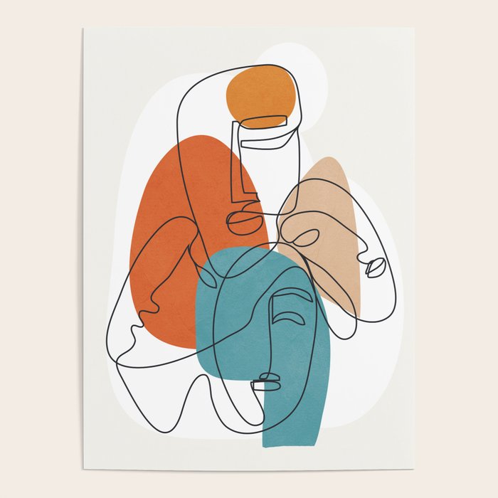 Abstract Faces 28 Poster Gallery Image 1