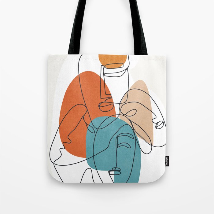 Abstract Faces 28 Tote Bag Gallery Image 1
