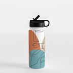 Abstract Faces 28 Water Bottle Gallery Image 1