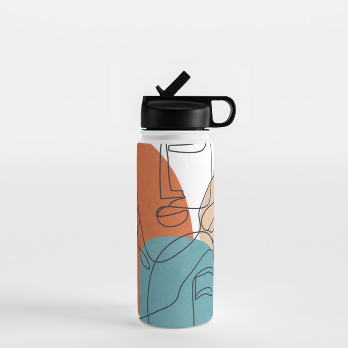 Abstract Faces 28 Water Bottle Gallery Image 1