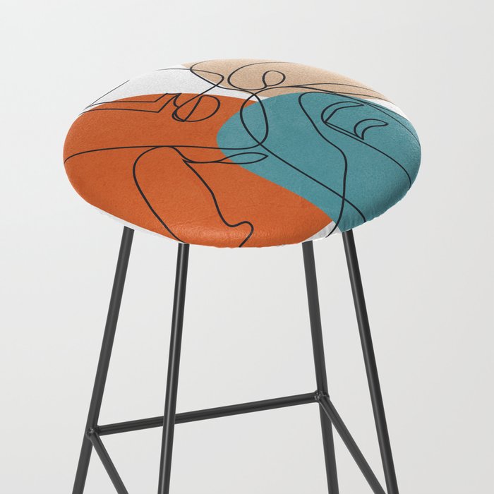 Abstract Faces 28 Stool Gallery Image 2