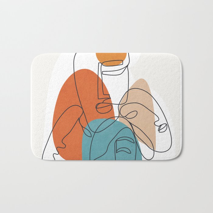Abstract Faces 28 Bath Mat Gallery Image 1
