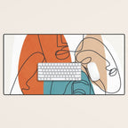 Abstract Faces 28 Desk Mat Gallery Image 1