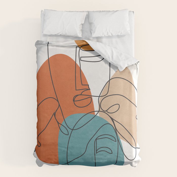 Abstract Faces 28 Duvet Cover Gallery Image 6