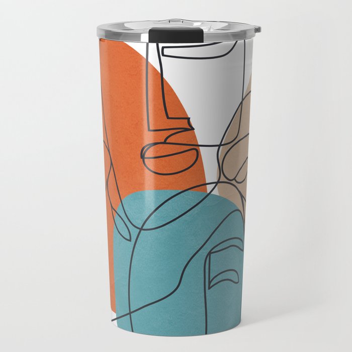 Abstract Faces 28 Travel Mug Gallery Image 1