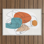 Abstract Faces 28 Outdoor Rug Gallery Image 1