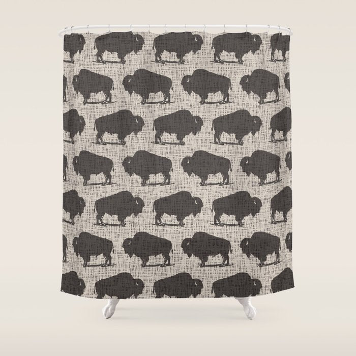 Buffalo Pattern 272 Shower Curtain Gallery Image 1