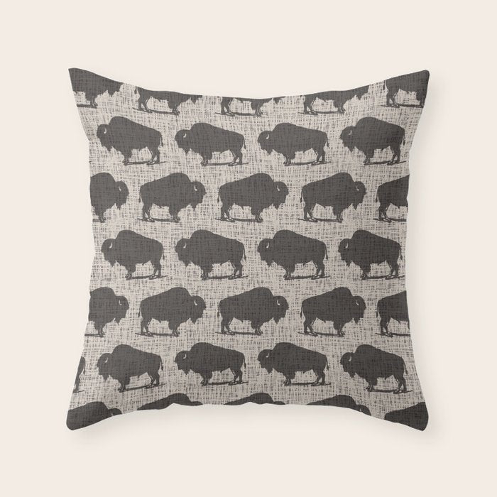 Buffalo Pattern 272 Throw Pillow Gallery Image 6