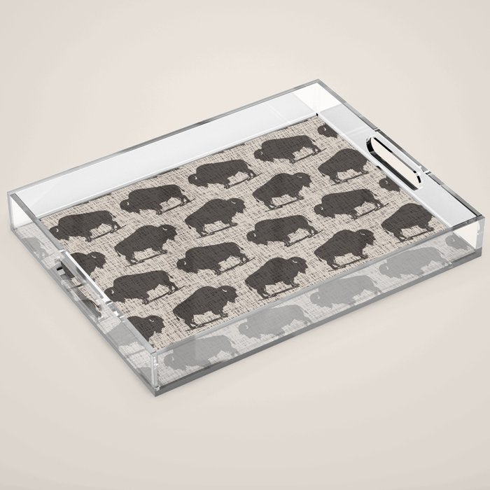 Buffalo Pattern 272 Acrylic Tray Gallery Image 1