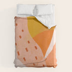 Abstract Sherbet Shapes Of Orange And Yellow. Duvet Cover Gallery Image 6
