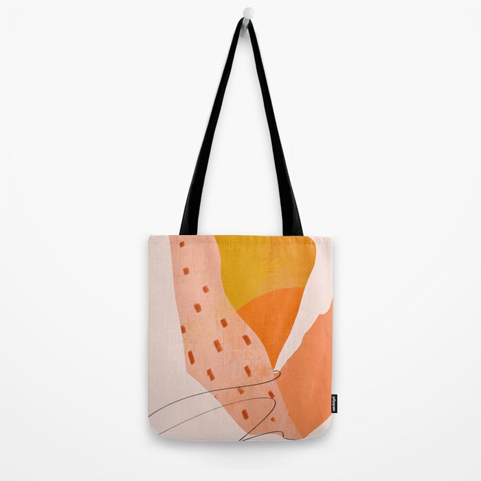 Abstract Sherbet Shapes Of Orange And Yellow. Tote Bag Gallery Image 2