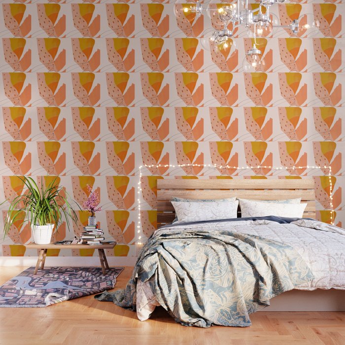 Abstract Sherbet Shapes Of Orange And Yellow. Wallpaper Gallery Image 1