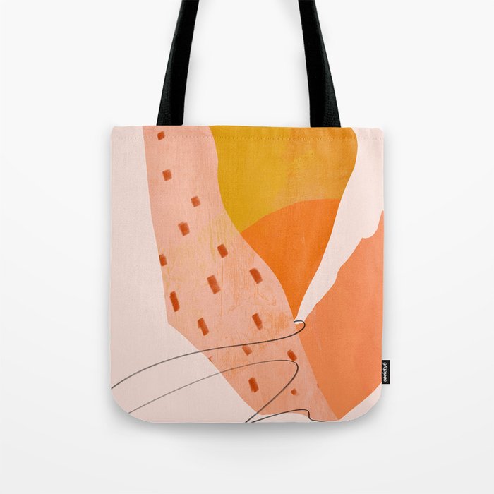 Abstract Sherbet Shapes Of Orange And Yellow. Tote Bag Gallery Image 1