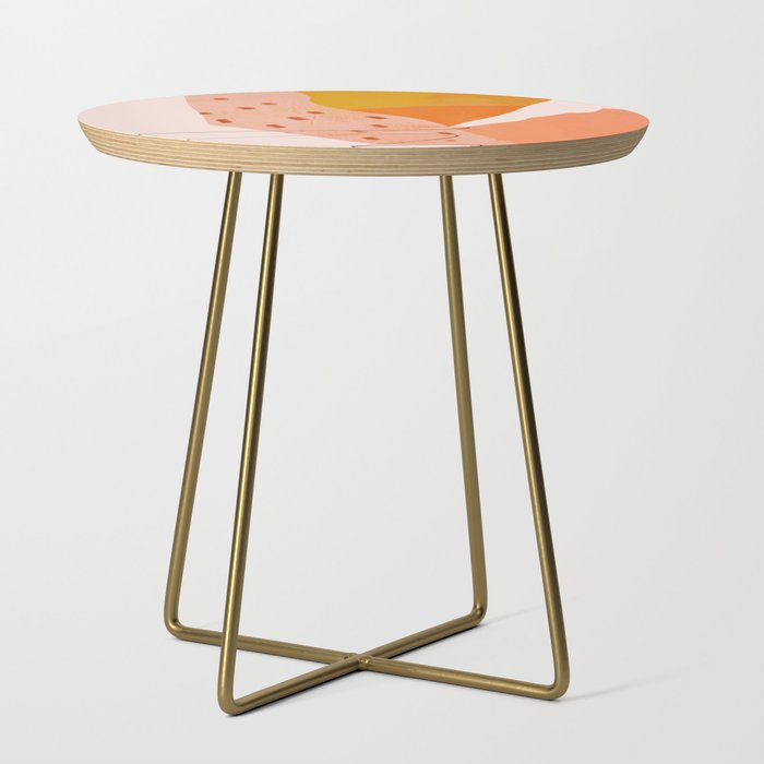 Abstract Sherbet Shapes Of Orange And Yellow. Side Table Gallery Image 1