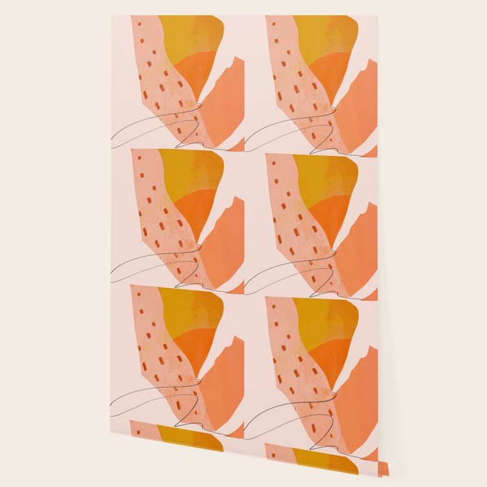 Abstract Sherbet Shapes Of Orange And Yellow. Wallpaper Gallery Image 2