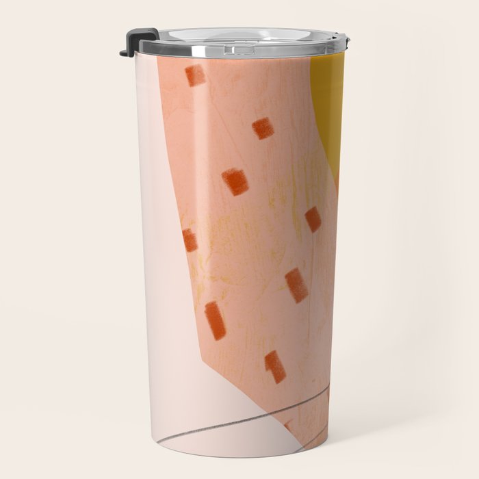 Abstract Sherbet Shapes Of Orange And Yellow. Travel Mug Gallery Image 3